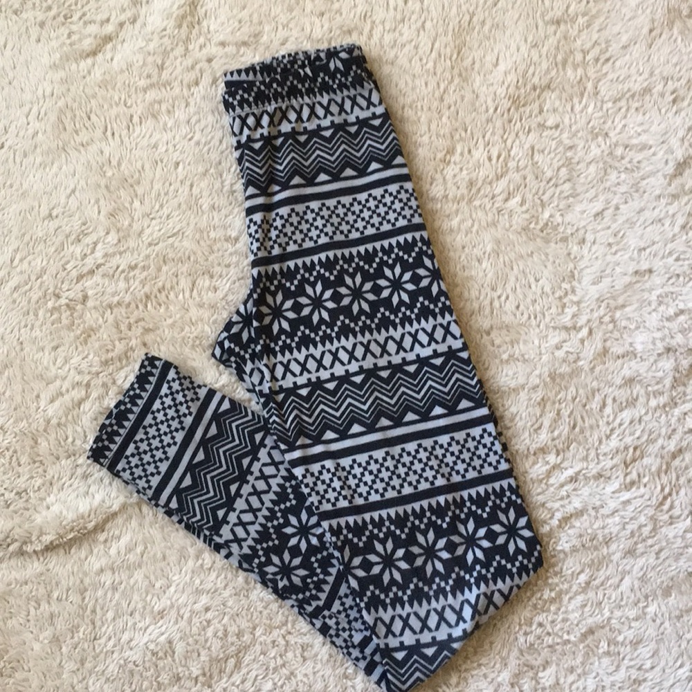 No Boundaries Leggings Black and Grey Size 3-5